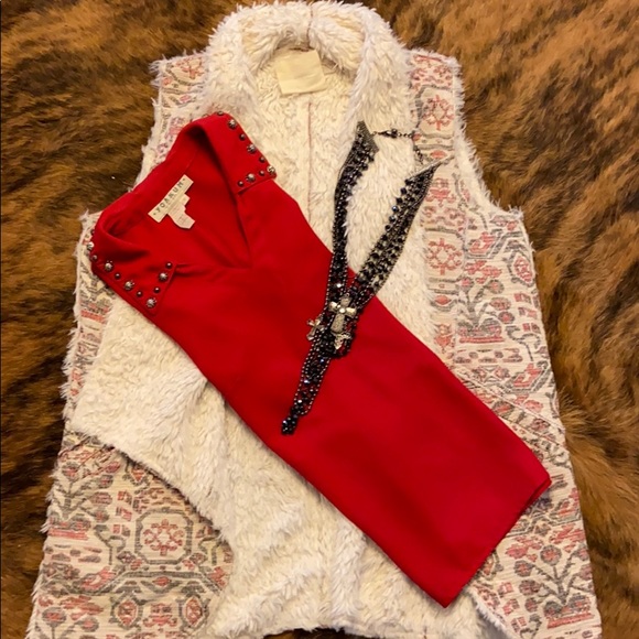 hei hei Jackets & Blazers - Tapestry and Faux fur vest